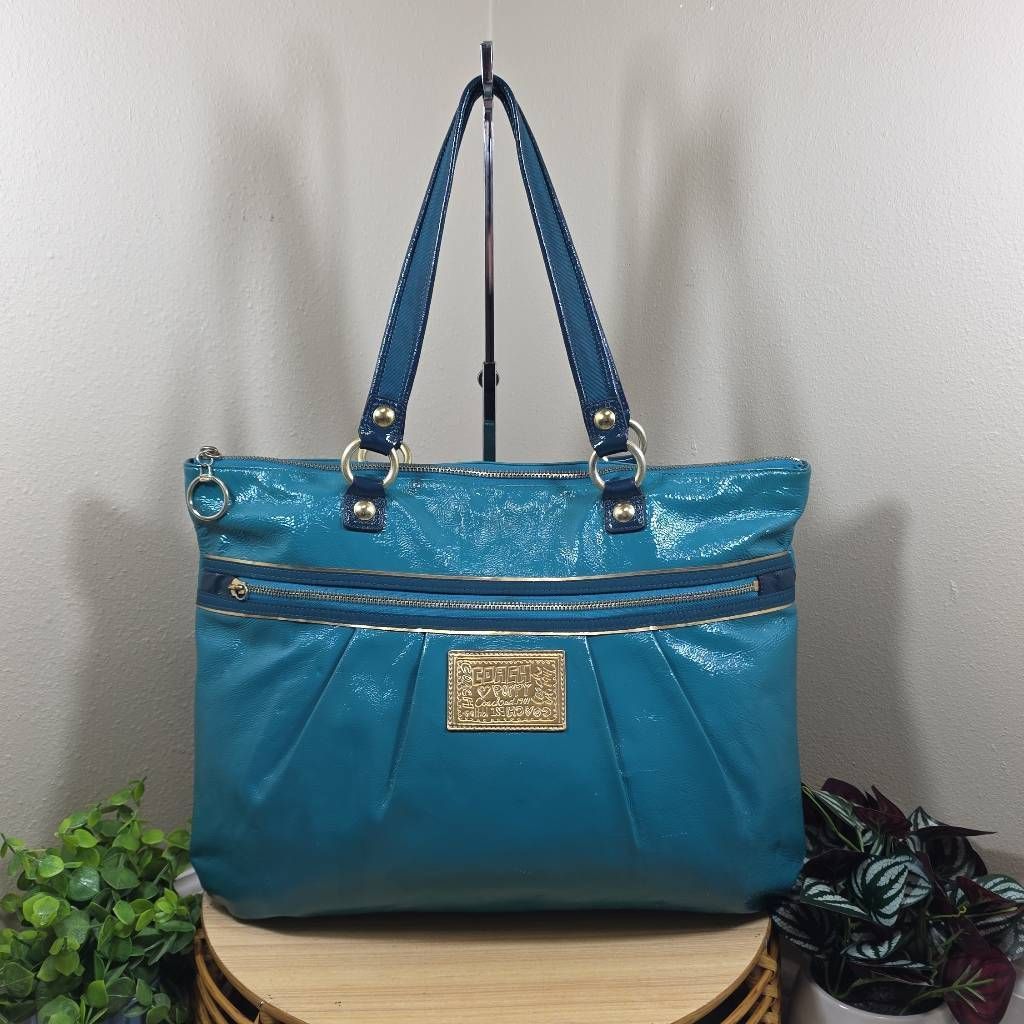 Coach Poppy Patent Leather Large Tote